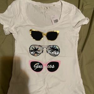 white blouse guess size small